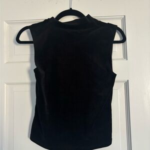 Carmar black velvet high neck tank